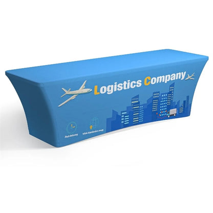 8' STANDARD STRETCH TABLE COVER (FULL COLOR DYE SUBLIMATION)