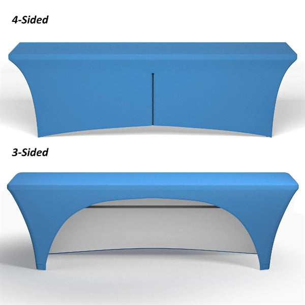 8' STANDARD STRETCH TABLE COVER (FULL COLOR DYE SUBLIMATION)