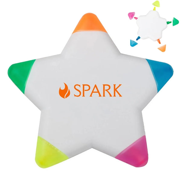 Multicolor Star Shape Highlighter Pen