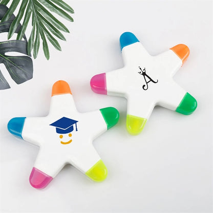 Brush Tip Star Shape Highlighters