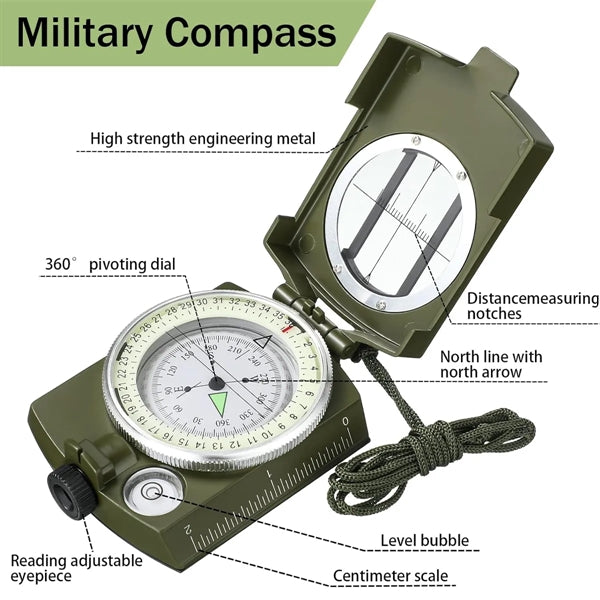 Military Lensatic Sighting Compass