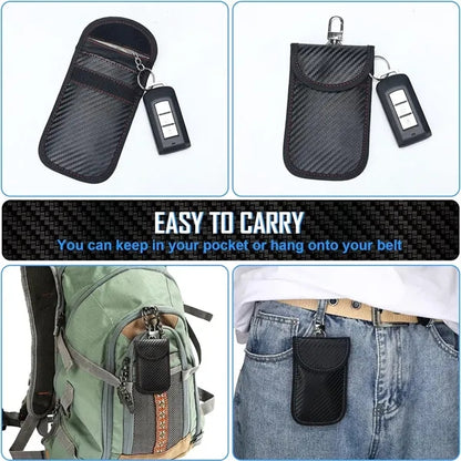 Carbon Fiber Car Key Signal Blocker Case