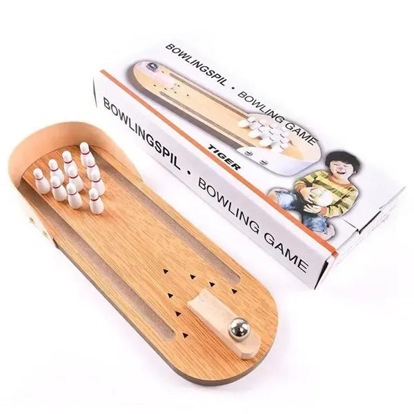 Mini Wooden Table Bowling Game