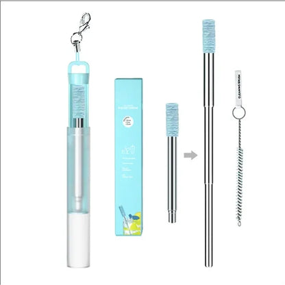 Portable Stainless Steel Straw Set