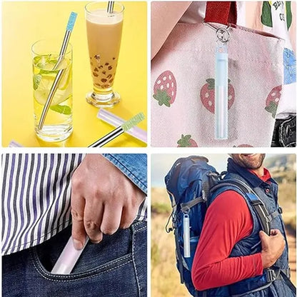 Portable Stainless Steel Straw Set