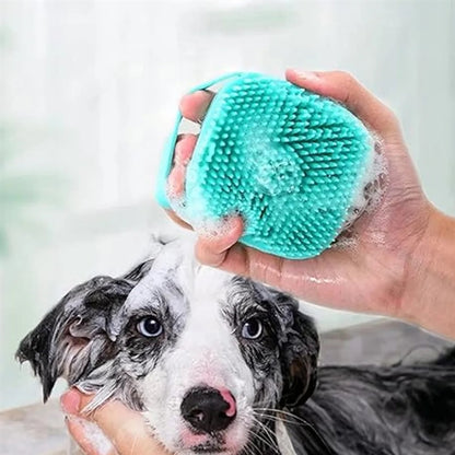 Dog Cat Bath Brush Comb Silicone Rubbe