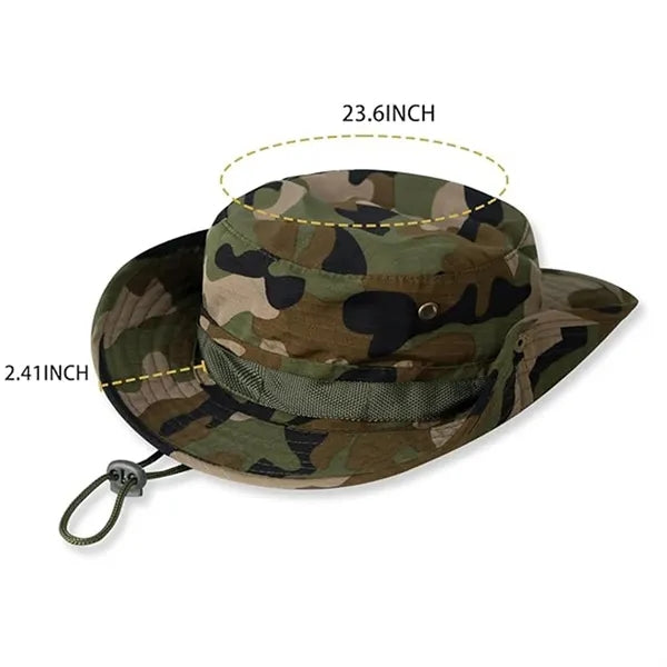 Fishing Safari Bucket Hat Camouflage Tactical Cap