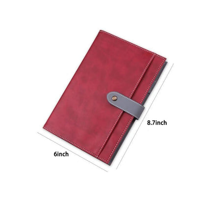 Business Travel Pocket with Magnetic Buckle Notebook