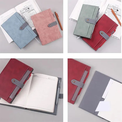 Business Travel Pocket with Magnetic Buckle Notebook