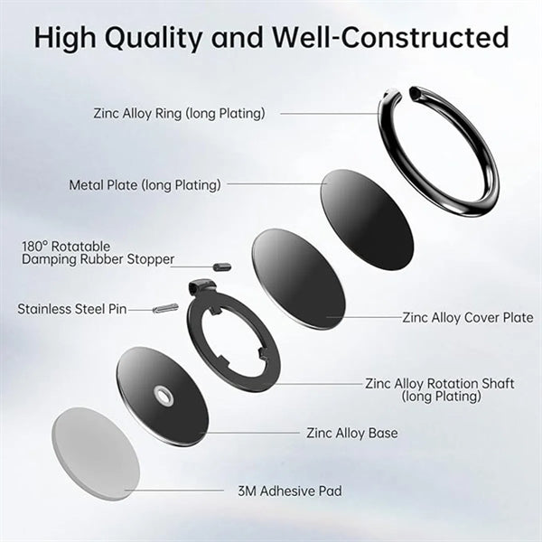 Adjustable Round Cellphone Ring Holder Stand