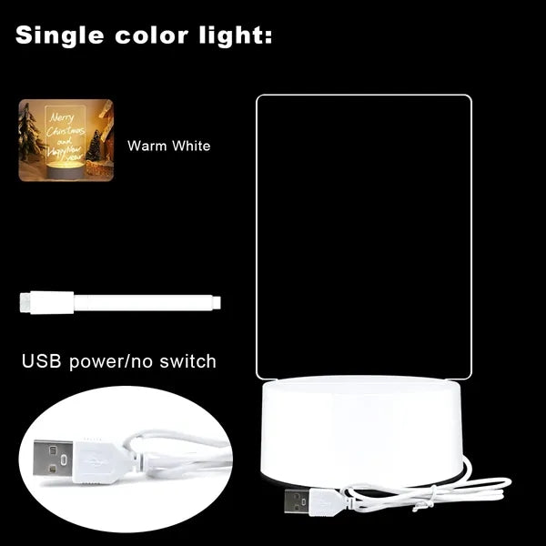 Acrylic Dry Erase Board Lamp Gift