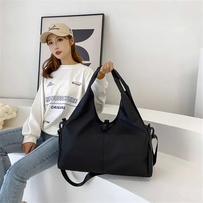 Women'S Fitness Bag With Wet-Dry Separation And Mat Holder