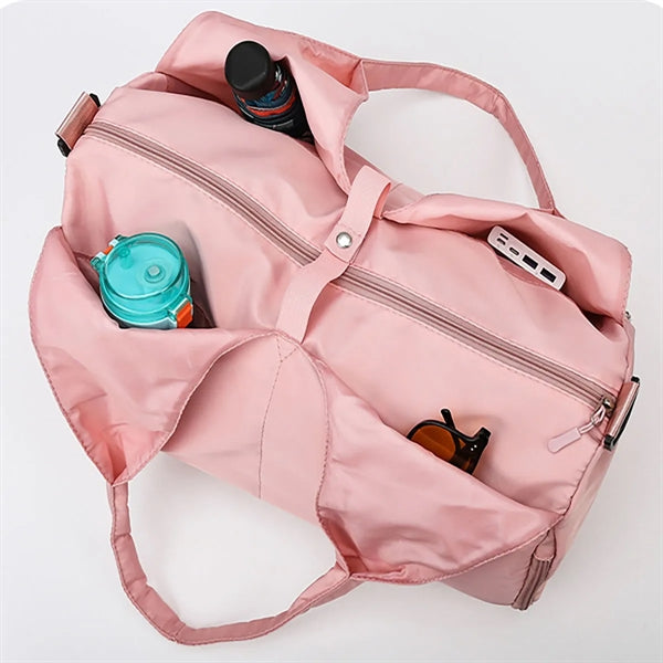 Women'S Fitness Bag With Wet-Dry Separation And Mat Holder