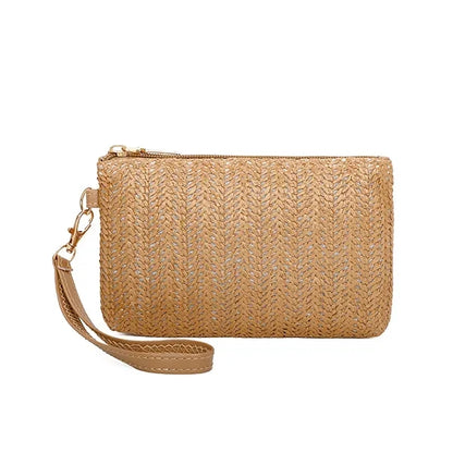 Summer Beach Straw Clutch Purs