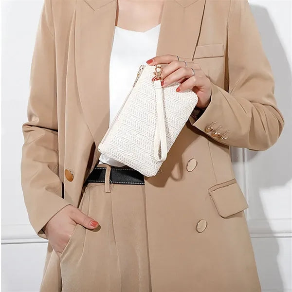 Summer Beach Straw Clutch Purs