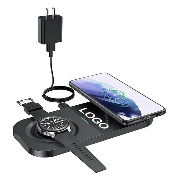 Dual Wireless Charger Watch Phone Charging Station