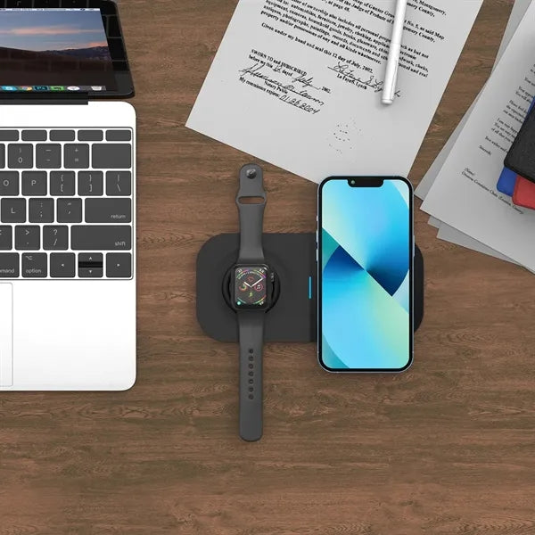 Dual Wireless Charger Watch Phone Charging Station