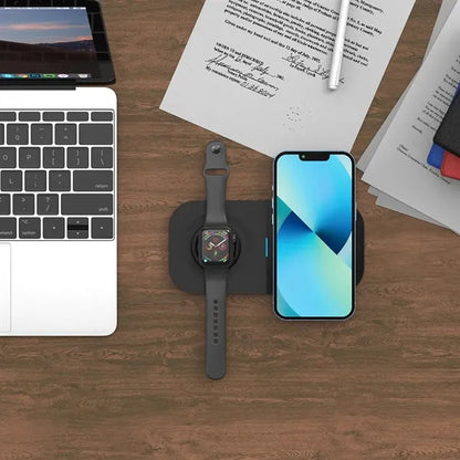Dual Wireless Charger Watch Phone Charging Station