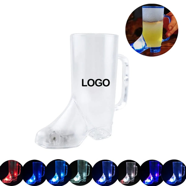 16 Oz Flashing Bar Boot Glass 8 Mode Led Light-Up Beer Mug
