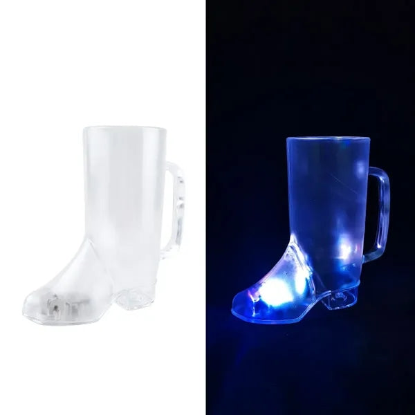 16 Oz Flashing Bar Boot Glass 8 Mode Led Light-Up Beer Mug