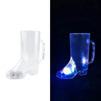 16 Oz Flashing Bar Boot Glass 8 Mode Led Light-Up Beer Mug