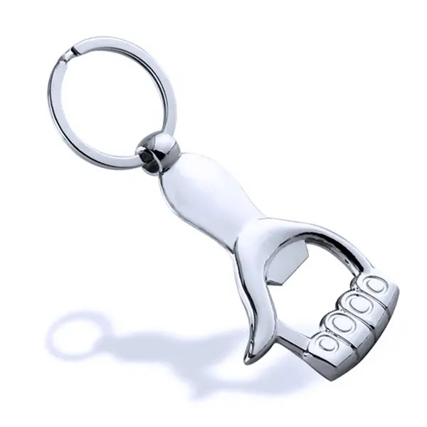 Palm shape bottle opener with key chain