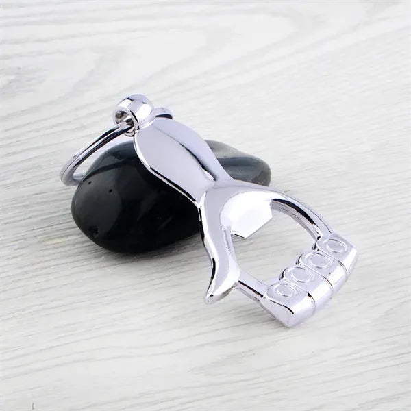Palm shape bottle opener with key chain