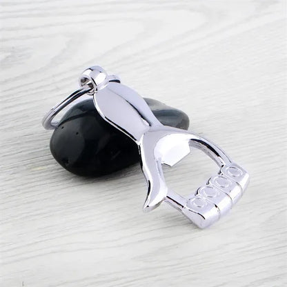 Palm shape bottle opener with key chain