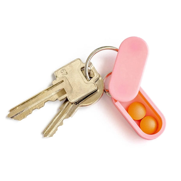 Keychain Pill Holder Micro-Sized with Magnetic Slide