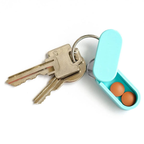 Keychain Pill Holder Micro-Sized with Magnetic Slide