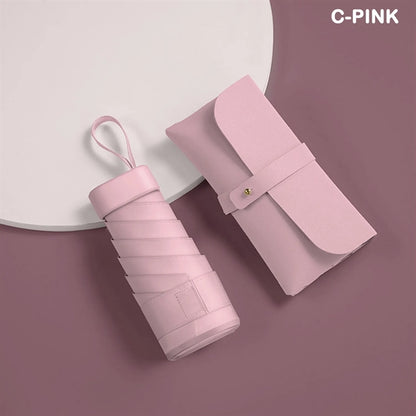 Mini Umbrella with Case for Travel