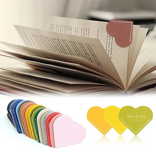 Heart Shape Leather Bookmarks
