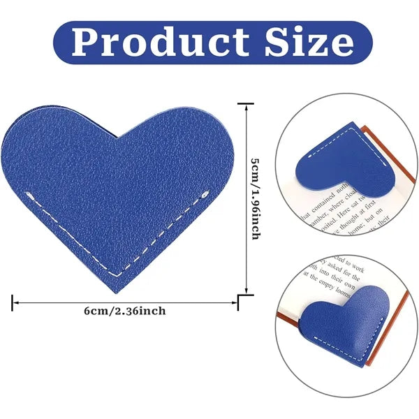 Heart Shape Leather Bookmarks