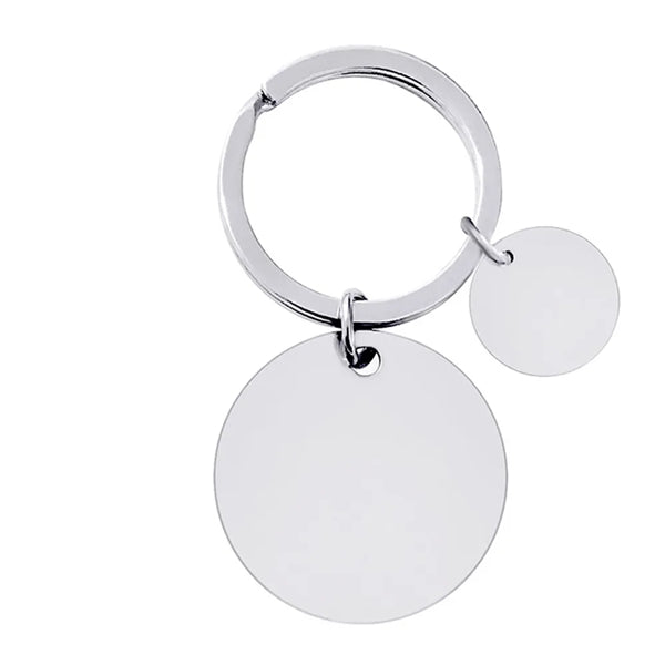Metal Keychain With Round Tag Pendant