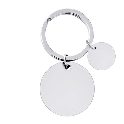 Metal Keychain With Round Tag Pendant
