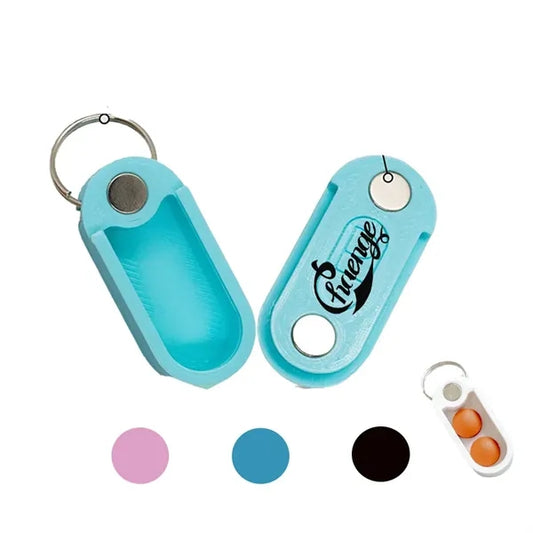 Small Pocket Pill Box Keychain