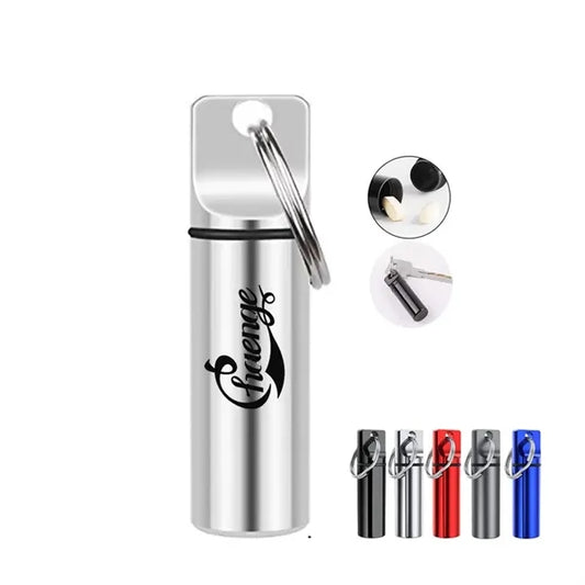 Small Portable Pill Box Keychain