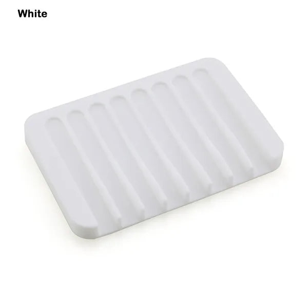 Silicone Self Draining Soap Holder Dish