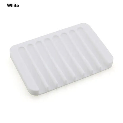 Silicone Self Draining Soap Holder Dish