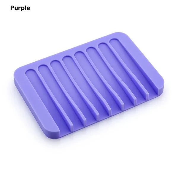 Silicone Self Draining Soap Holder Dish