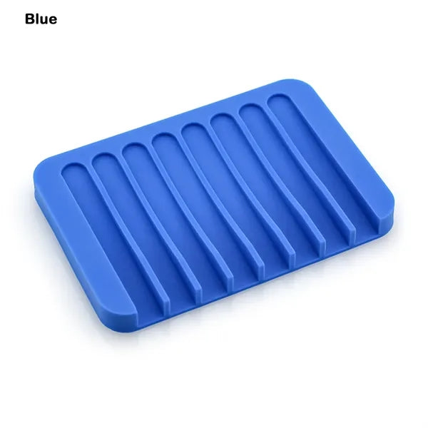 Silicone Self Draining Soap Holder Dish