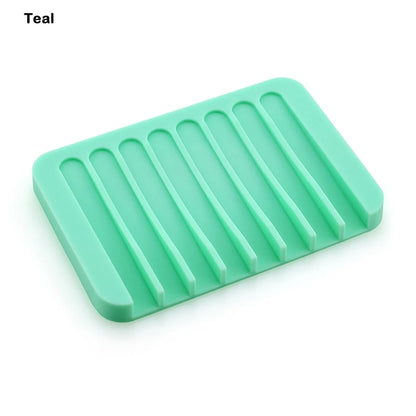 Silicone Self Draining Soap Holder Dish