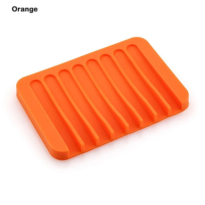 Silicone Self Draining Soap Holder Dish