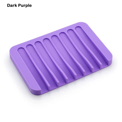 Silicone Self Draining Soap Holder Dish
