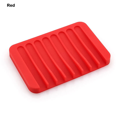 Silicone Self Draining Soap Holder Dish