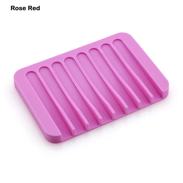 Silicone Self Draining Soap Holder Dish