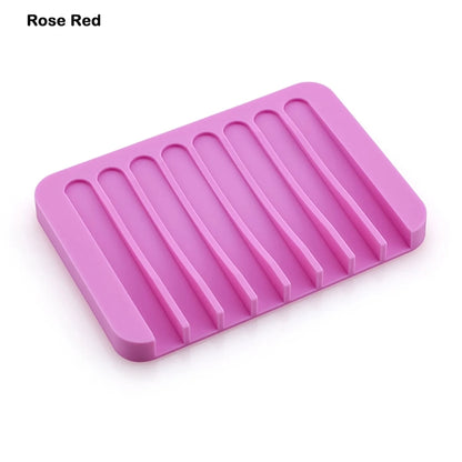 Silicone Self Draining Soap Holder Dish