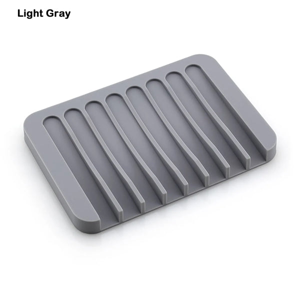 Silicone Self Draining Soap Holder Dish