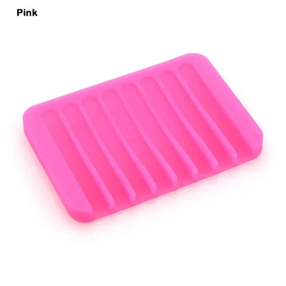 Silicone Self Draining Soap Holder Dish