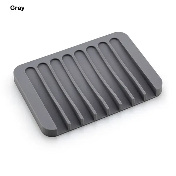 Silicone Self Draining Soap Holder Dish